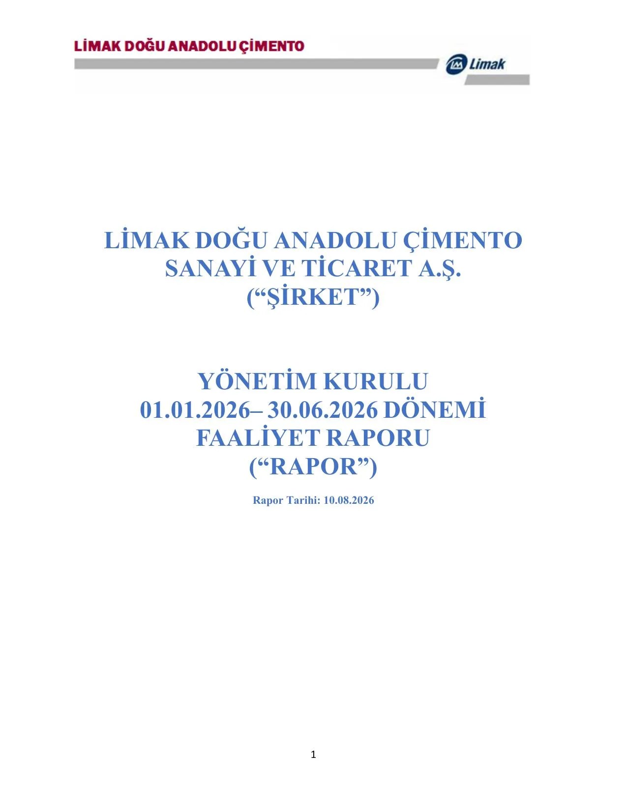 LMKDC 30.06.2026 Yรถnetim Kurulu Faaliyet Raporu.pdf โ sayfa 1