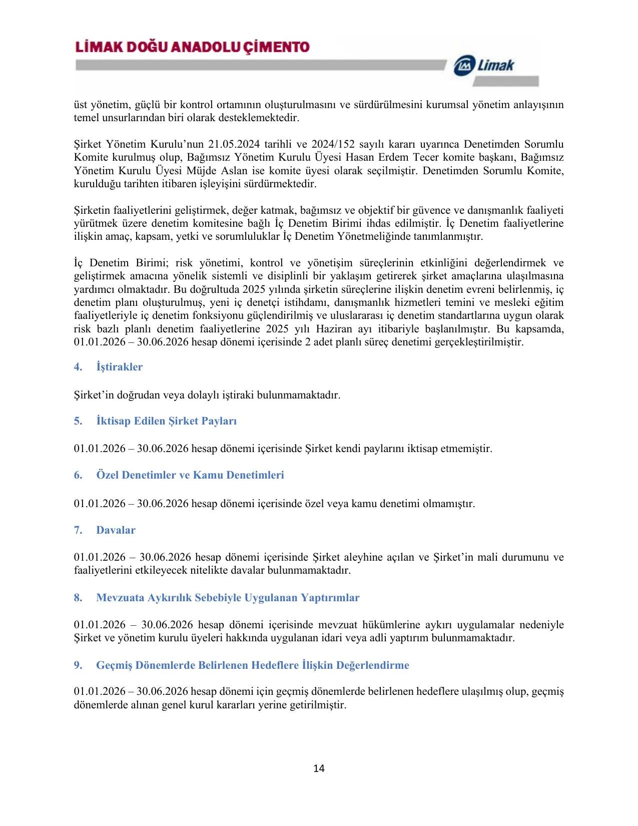 LMKDC 30.06.2026 Yรถnetim Kurulu Faaliyet Raporu.pdf โ sayfa 15