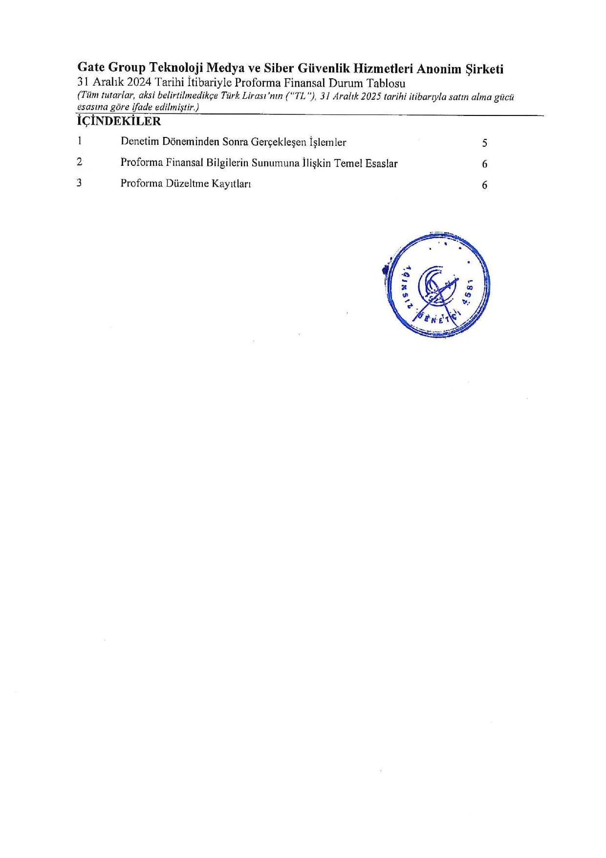 31.12.2024 Proforma Finansal Bilgiler ve Baฤฤฑmsฤฑz Denetรงi Gรผvence Raporu.pdf โ sayfa 4