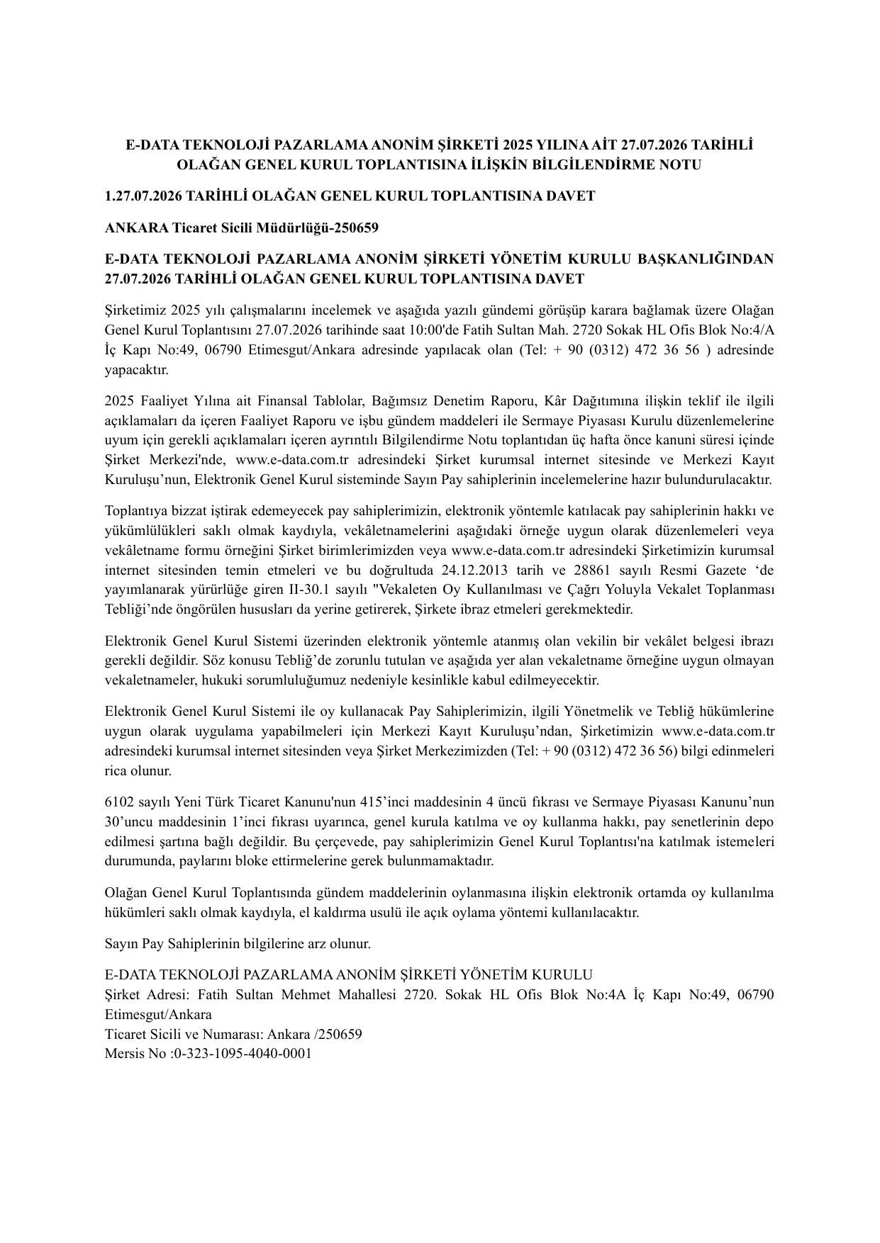 E-Data GK Bilgilendirme Gรผndem Vekaletname 2025 1 .pdf โ sayfa 1