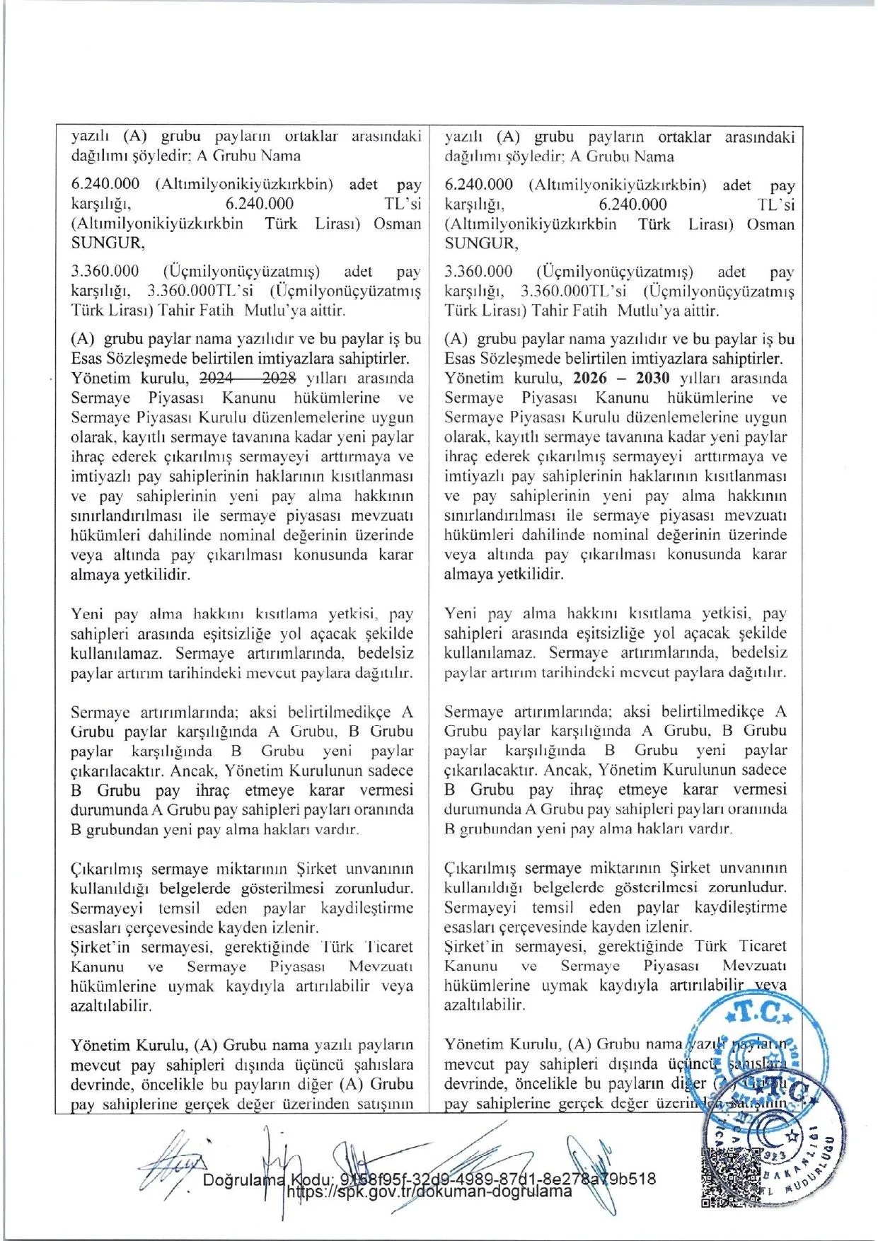 E-Data Teknoloji Esas Sözleşme Tadil Metni SPK ve Ticaret Bakanlığı Onaylı.pdf — sayfa 2