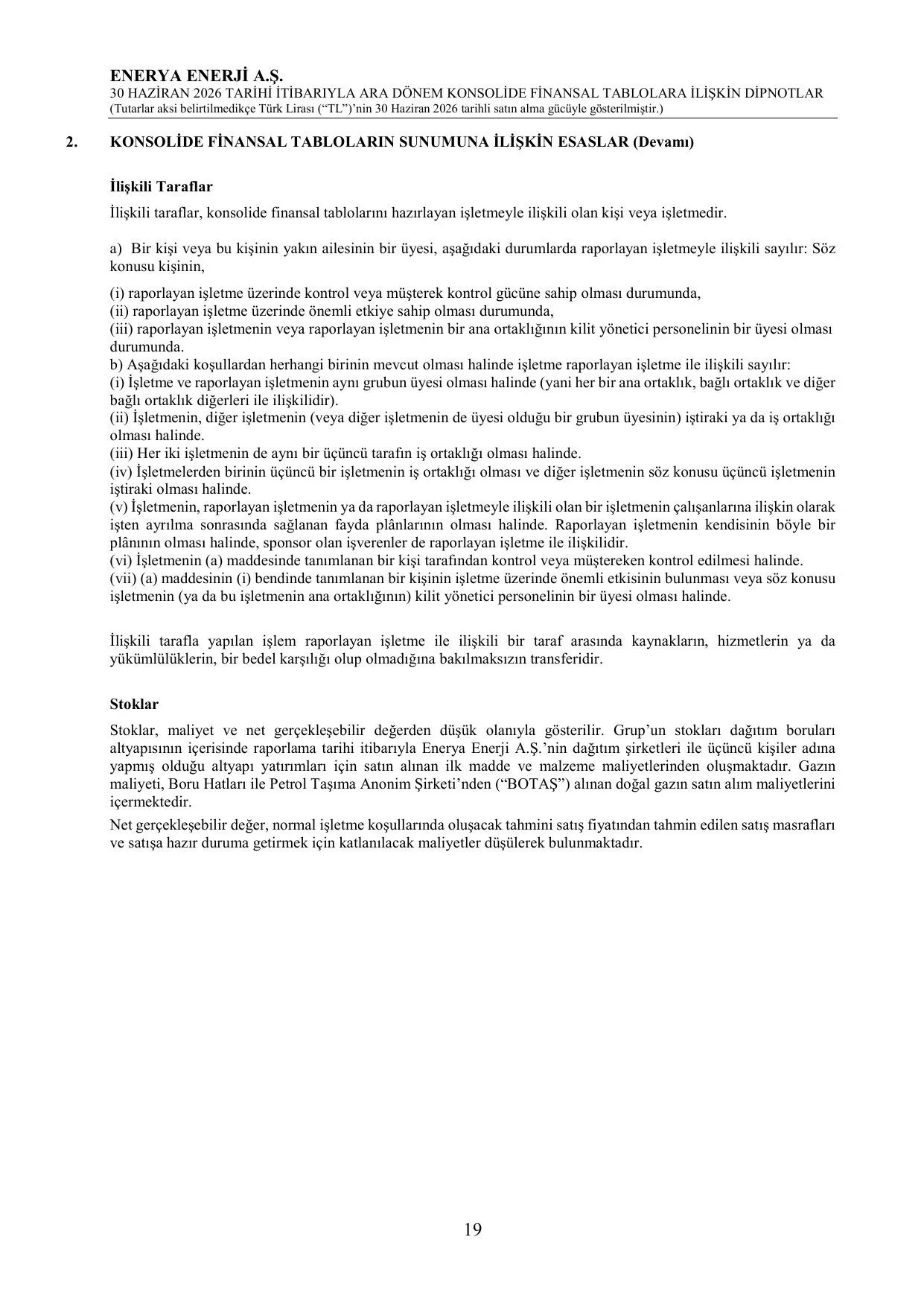 Enerya Enerji A.Ş. 30.06.2026 Konsolide Finansal Tablolar ve Dipnotlar.pdf — sayfa 23