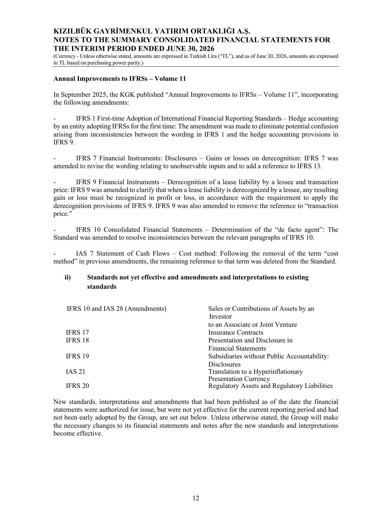 Kฤฑzฤฑlbรผk_GYO_Consolidated_Financial_Statements_30062026.pdf โ sayfa 14