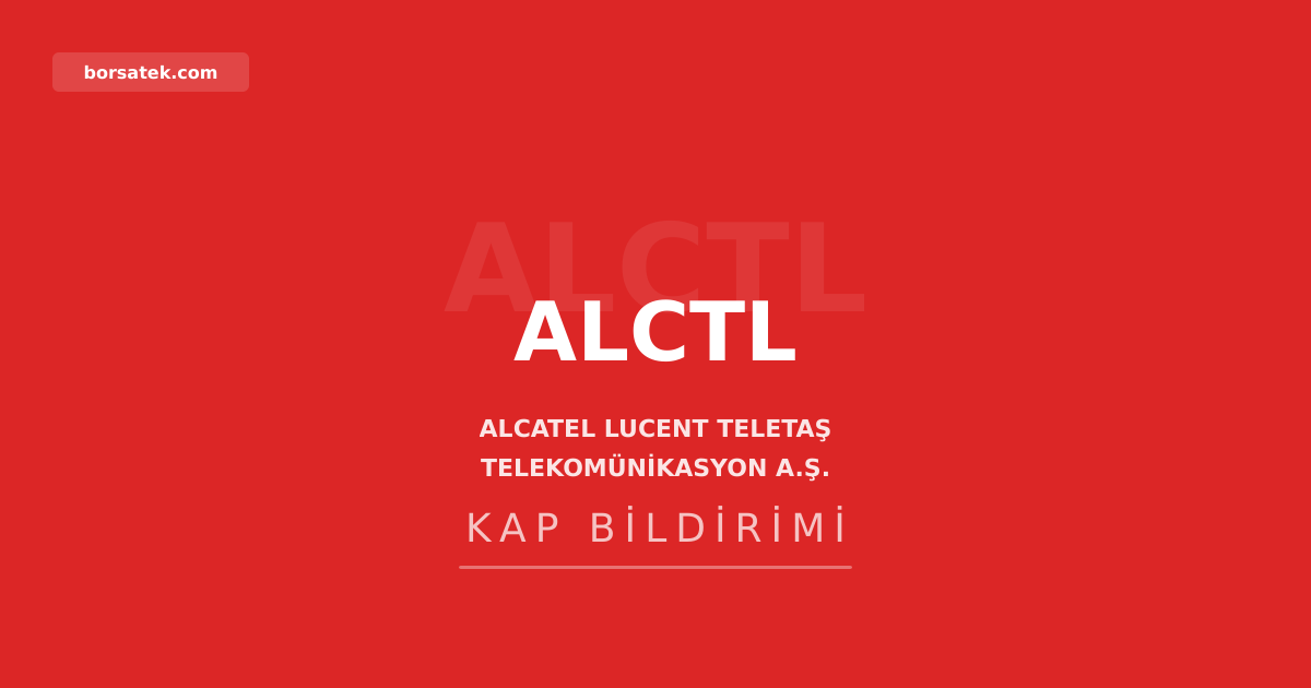 Alcatel Lucent Teletaş'ta Nokia grup içi pay devri Borsatek