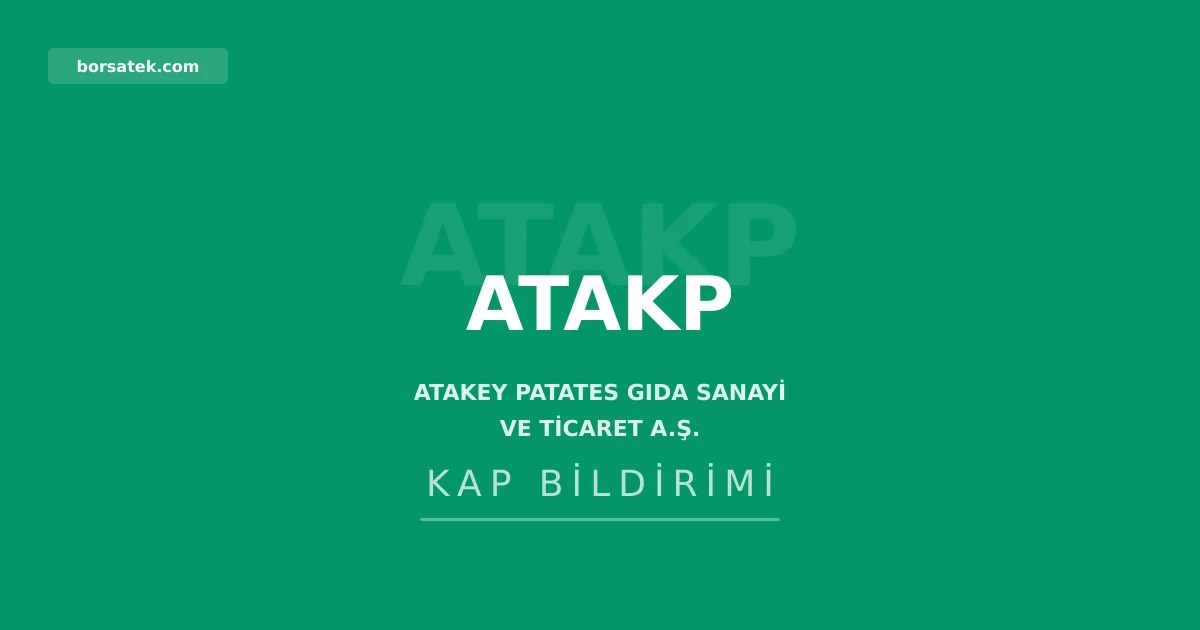 Atakey Patates ile TEKGIDA-İŞ arasında iki yıllık toplu iş sözleşmesi imzalandı Borsatek