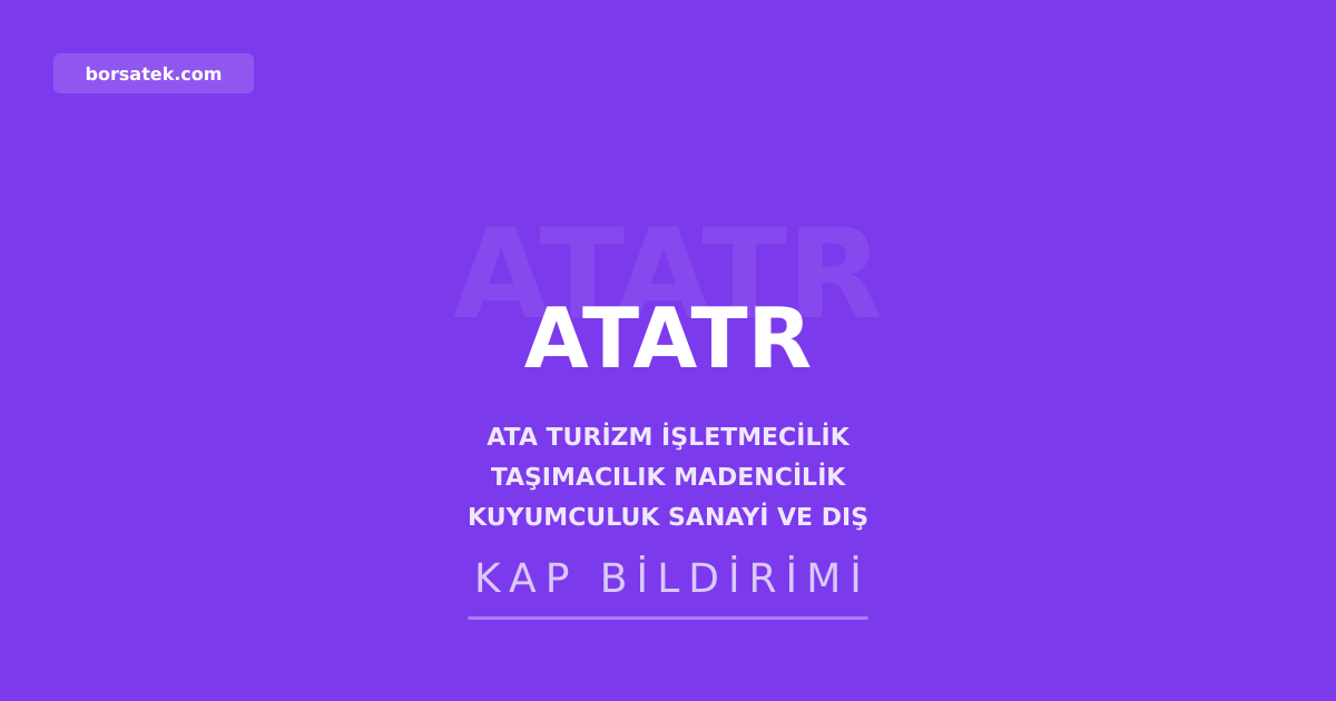 Ata Turizm'de Zeki Sağır bilgi güvenliği sorumlusu oldu Borsatek
