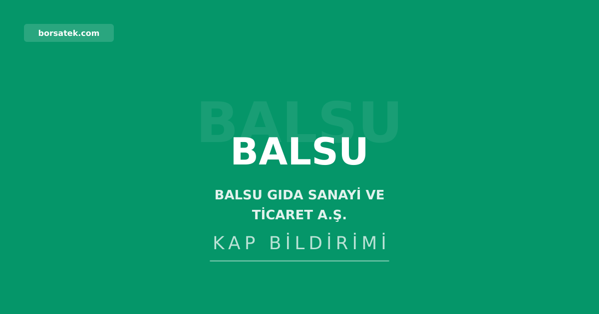 Balsu Gฤฑda'da BG Holding'e 4,64 milyar TL'lik tahsisli sermaye artฤฑrฤฑmฤฑ Borsatek
