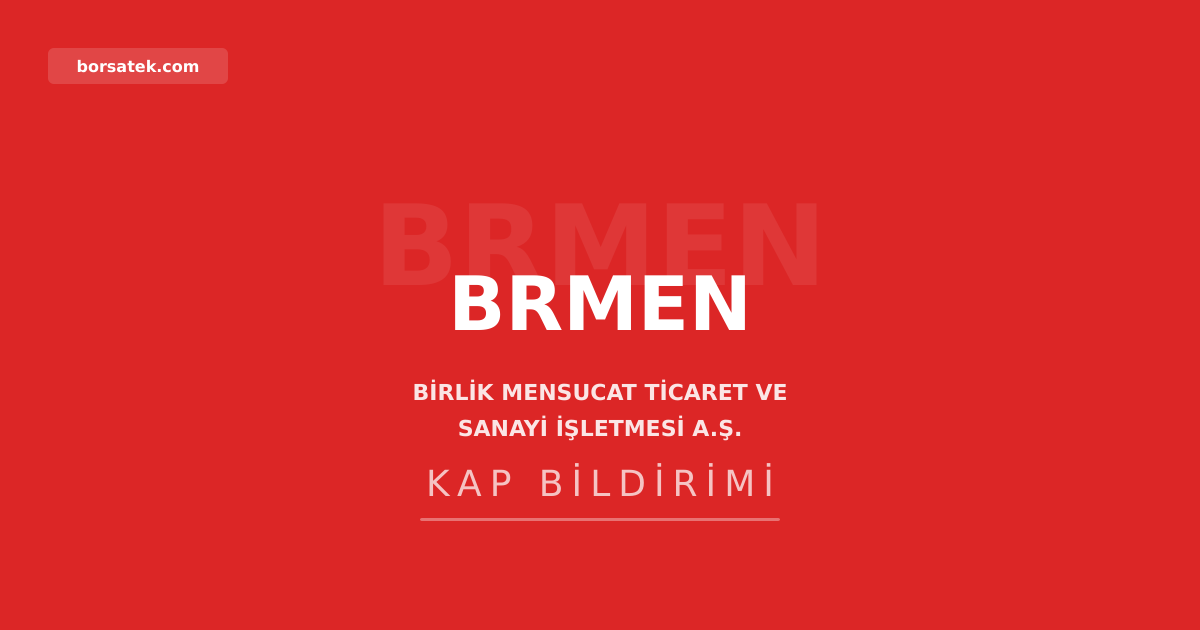 Birlik Mensucat'ta yรถnetim kurulu deฤiลikliฤi Borsatek