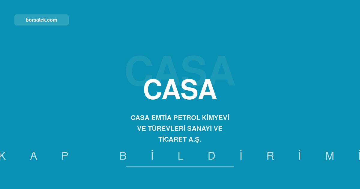 Casa Emtia'dan farklฤฑ sektรถrlere iลtirak planฤฑ Borsatek