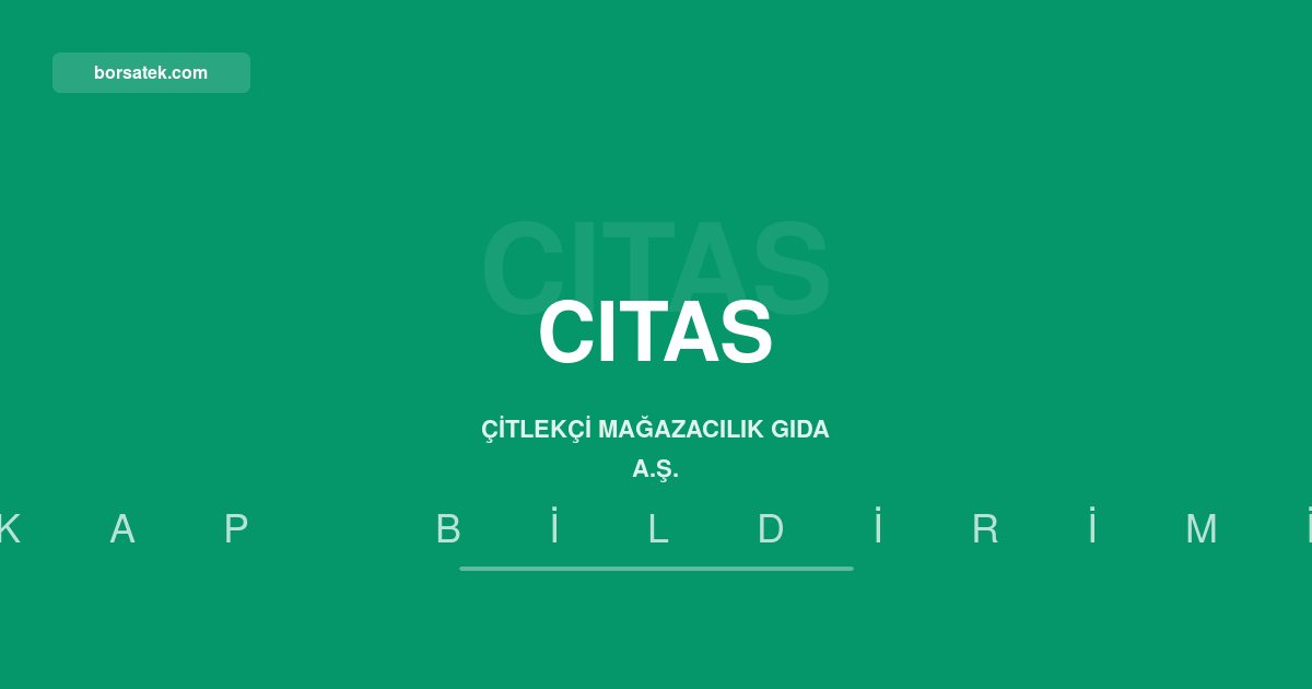รitlekรงi Maฤazacฤฑlฤฑk 26 Ekim'de 194.765 pay geri aldฤฑ Borsatek