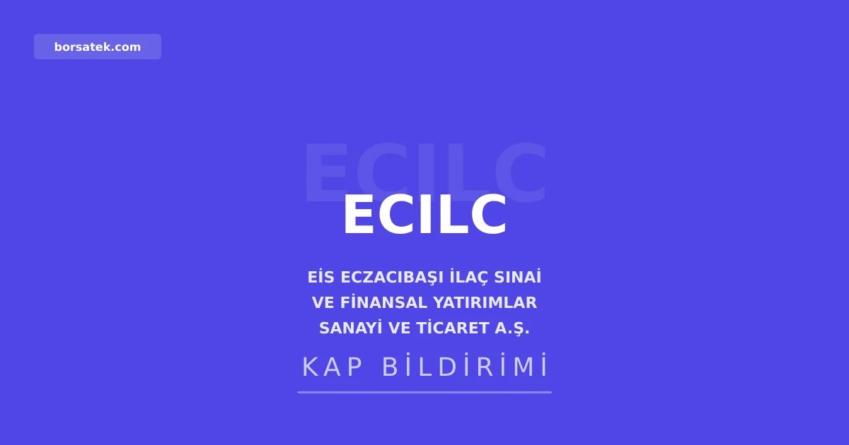 Eczacıbaşı İlaç'ın Ayazağa taşınmazı için avan proje onayı alındı Borsatek