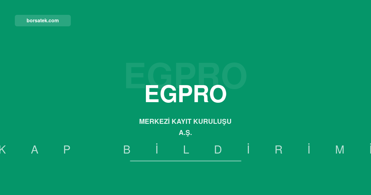 Ege Profil'den pay sahiplerine temettรผ รถdemesi Borsatek