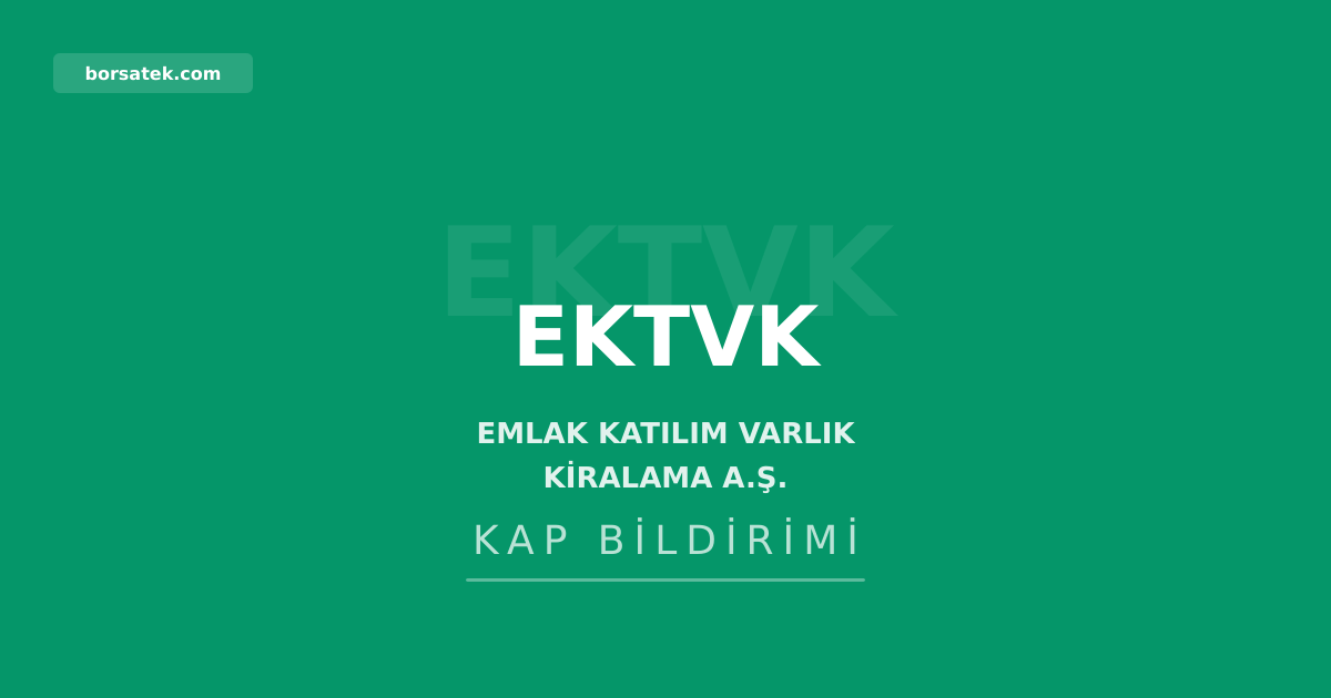 Emlak Katılım Varlık Kiralama 260 milyon TL'lik kira sertifikası ihracını tamamladı Borsatek