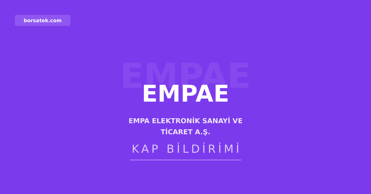Borsa İstanbul, EMPAE için brüt takas uygulayacak Borsatek