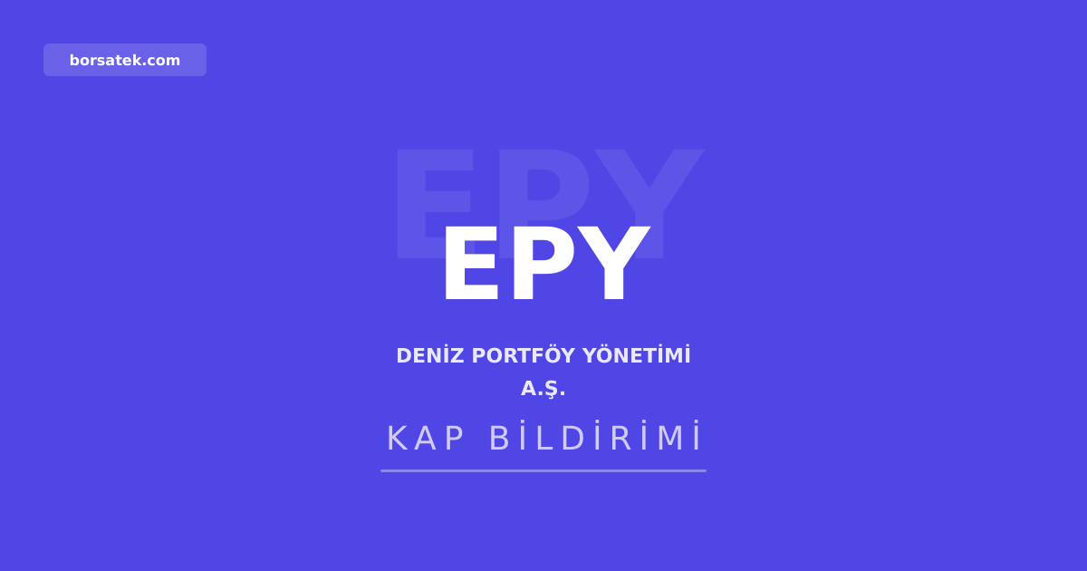 Deniz Portfรถy'den CWENE satฤฑลฤฑyla ilgili gรผncelleme aรงฤฑklamasฤฑ Borsatek