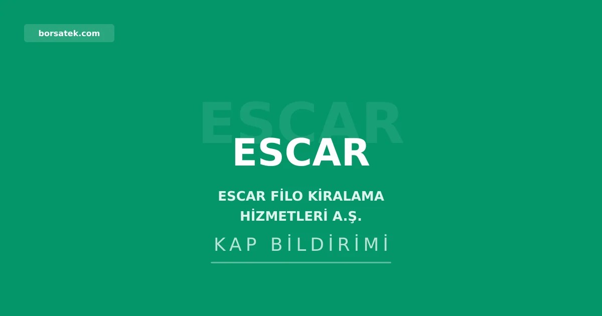 Escar Filo Kiralama, Bulls Yatırım Holding tarafından devralınacak Borsatek
