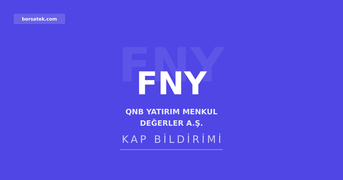 QNB Yatฤฑrฤฑm'dan 8 Haziran piyasa yapฤฑcฤฑ iลlemleri Borsatek