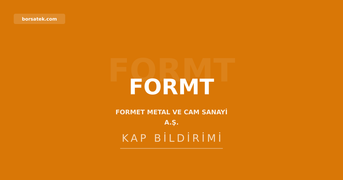 Formet Metal bahรงe mobilyalarฤฑ รผretimini Beydeฤirmeni'ne taลฤฑdฤฑ Borsatek