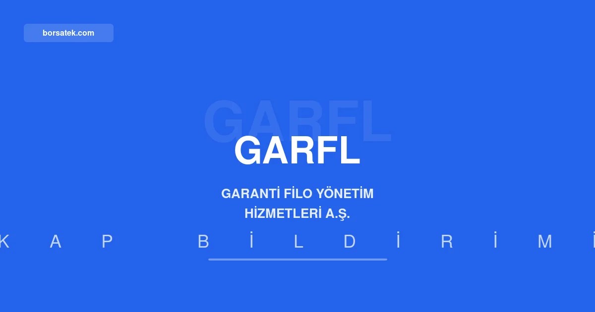 Garanti Filo Yรถnetim Hizmetleri รผnvanฤฑnฤฑ Garanti BBVA Operasyonel Kiralama olarak deฤiลtirdi Borsatek