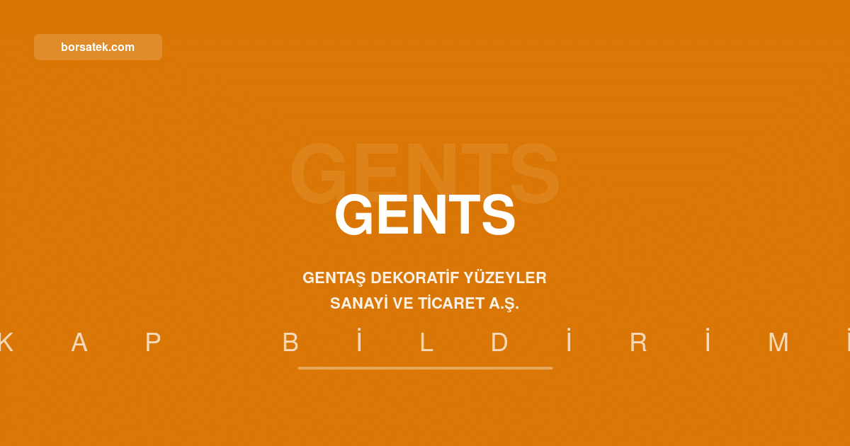 Gentaล Dekoratif Yรผzeyler sรผrdรผrรผlebilirlik komitesi kurdu Borsatek