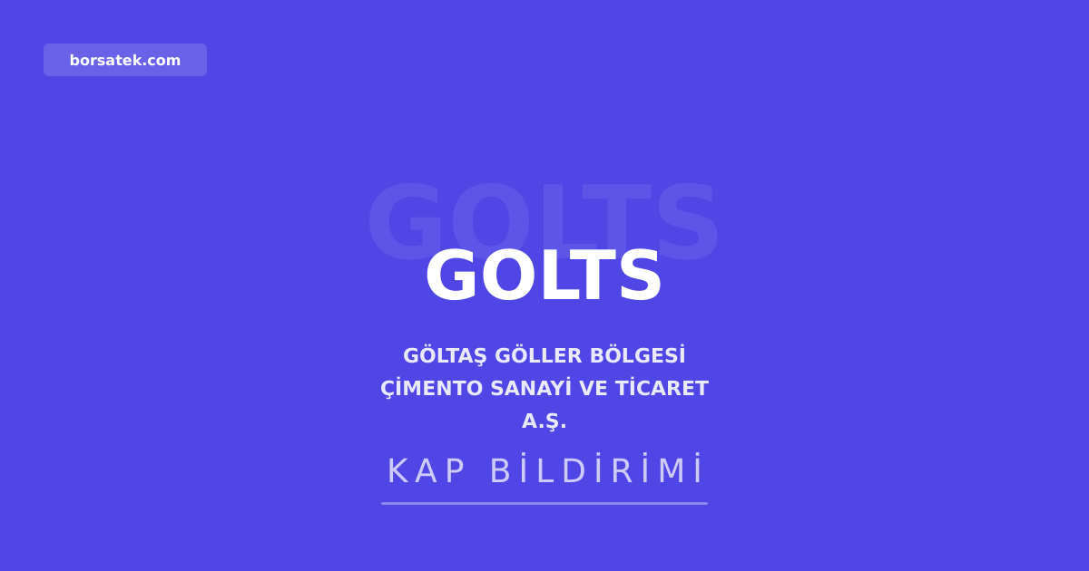 Gรถltaล รimento dรถner fฤฑrฤฑn 2'yi 22 gรผnlรผk revizyona aldฤฑ Borsatek