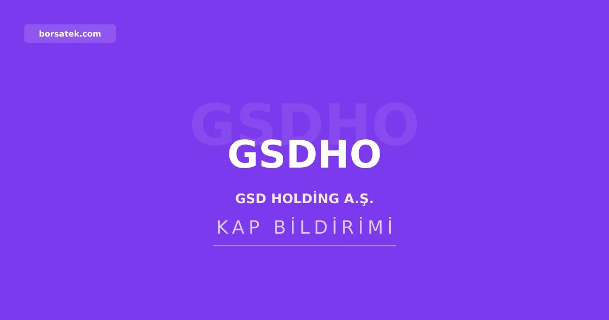 GSD Holding'in bağlı ortaklığı Malta'da yeni şirket kurdu Borsatek
