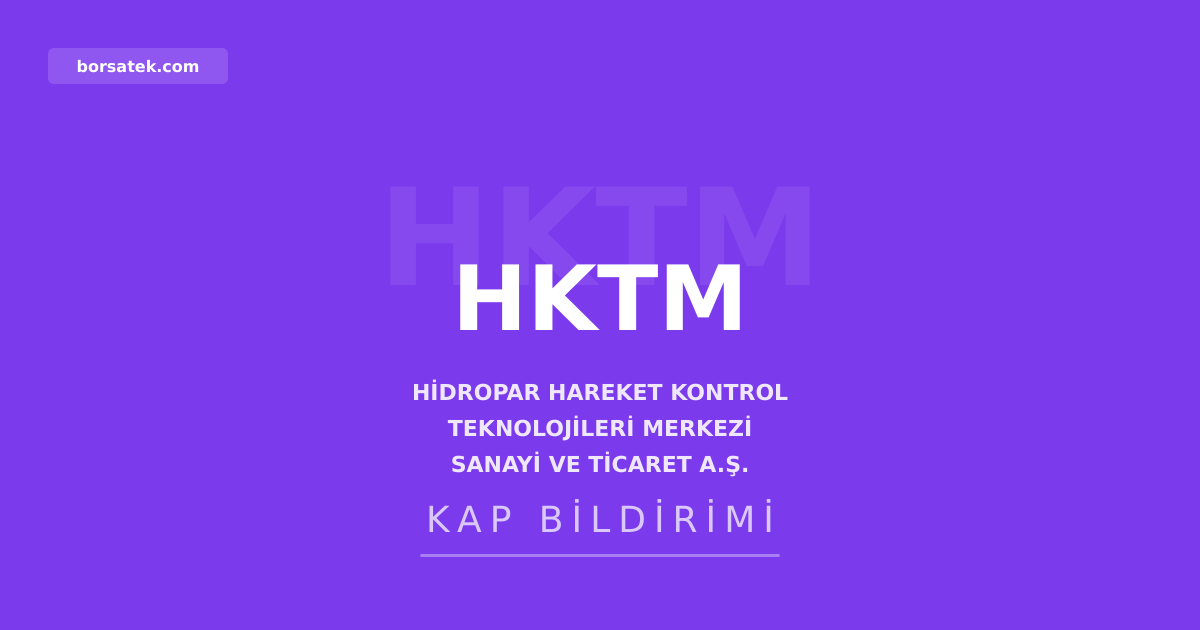 Hidropar ortaklarฤฑndan aรงฤฑklama: Pay satฤฑลlarฤฑ proje finansmanฤฑ iรงin yapฤฑldฤฑ Borsatek
