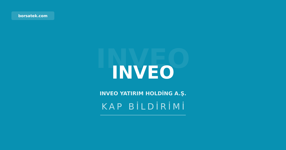 Inveo'nun iลtiraki Turpe'nin unvan deฤiลikliฤi tescil edildi Borsatek