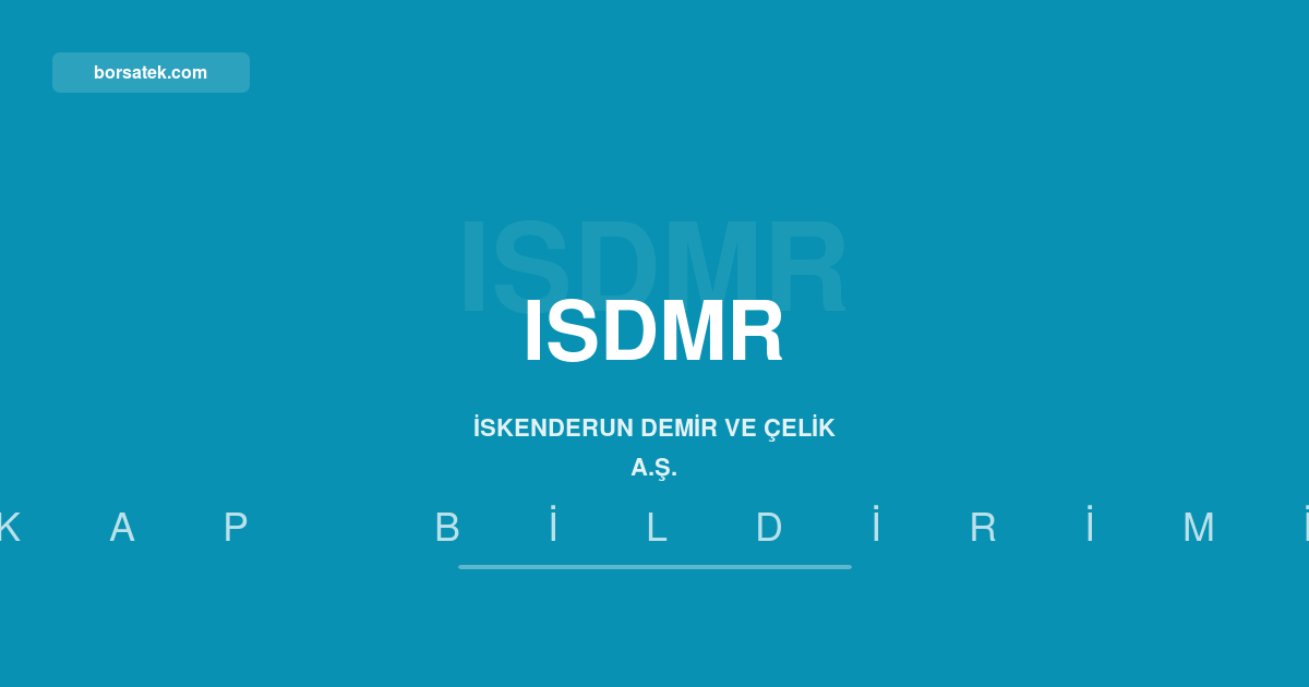 İskenderun Demir Çelik'in net dönem karı üçe katlanarak 9,2 milyar TL'ye ulaştı Borsatek