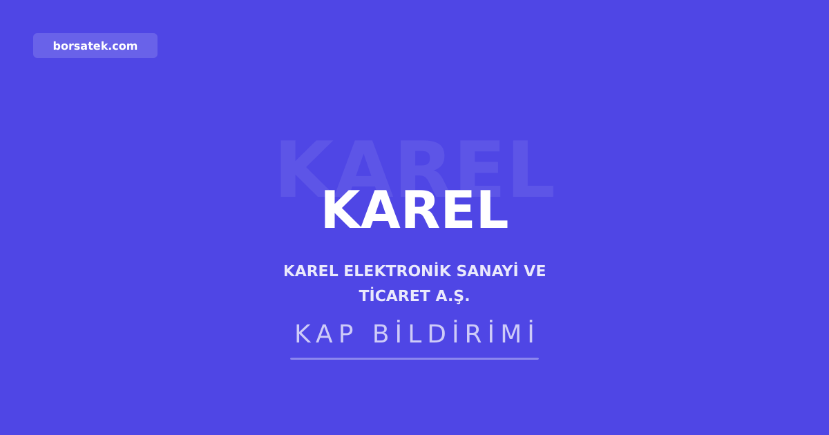 Karel'in baฤlฤฑ ortaklฤฑฤฤฑ Daiichi Elektronik, 100 milyon dolarlฤฑk otomotiv projesi aldฤฑ Borsatek