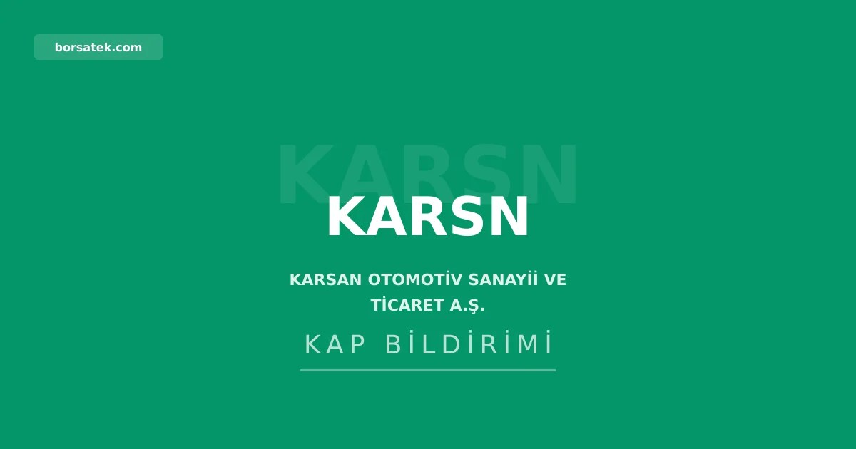 Karsan Otomotiv'de yฤฑllฤฑk izin ve bakฤฑm nedeniyle รผretim arasฤฑ Borsatek