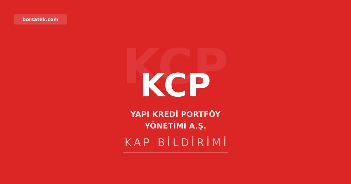 Yapı Kredi Portföy yönetim kadrosunu açıkladı Borsatek