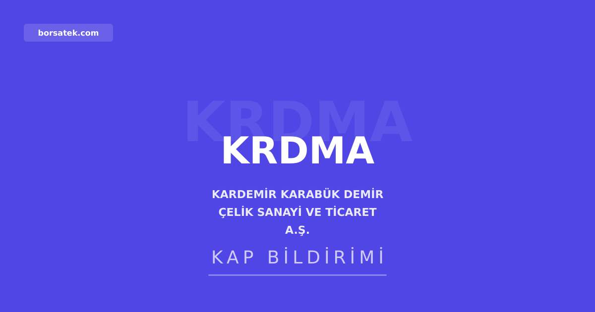 Kardemir, Bulgaristan'a 2,48 milyon dolarlฤฑk demiryolu tekeri satacak Borsatek