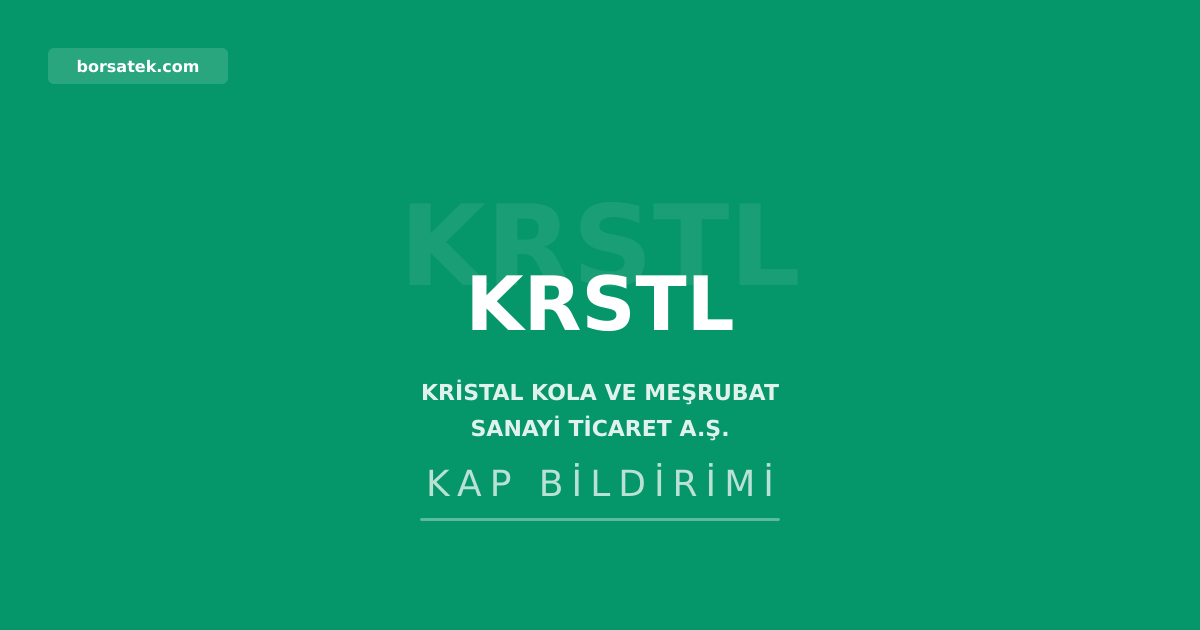 Kristal Kola yönetici sorumluluk sigortasını yeniledi Borsatek