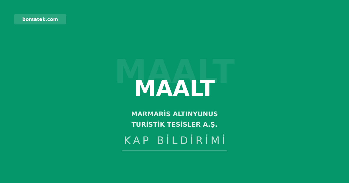 MAALT.E hissesinde devre kesici devreye girdi Borsatek