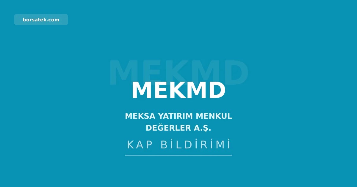 MEKSA Yatฤฑrฤฑm'dan SARAE hisseleri iรงin analist raporu Borsatek