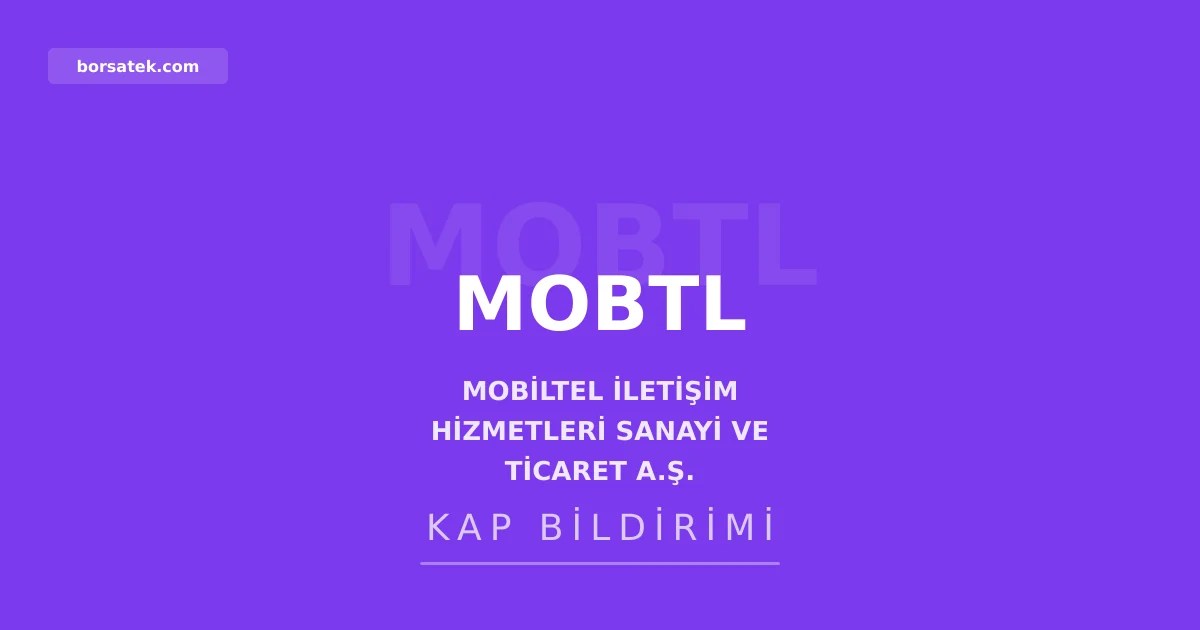 Mobiltel ฤฐletiลim'e yeni genel mรผdรผr: Ali Burรง Tutanรง Borsatek