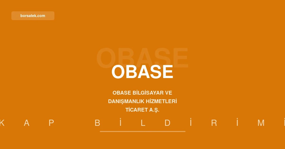 Obase Bilgisayar ilk yarฤฑda 15,2 milyon TL net zarara geรงti Borsatek