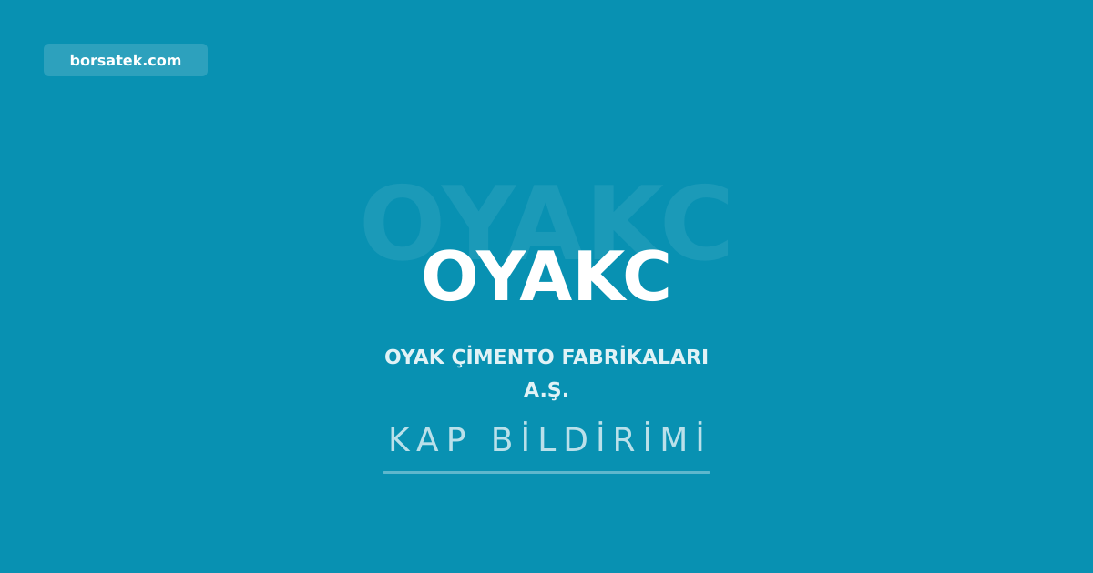 OYAK รimento'nun 2025 Entegre Raporu yayฤฑmlandฤฑ Borsatek