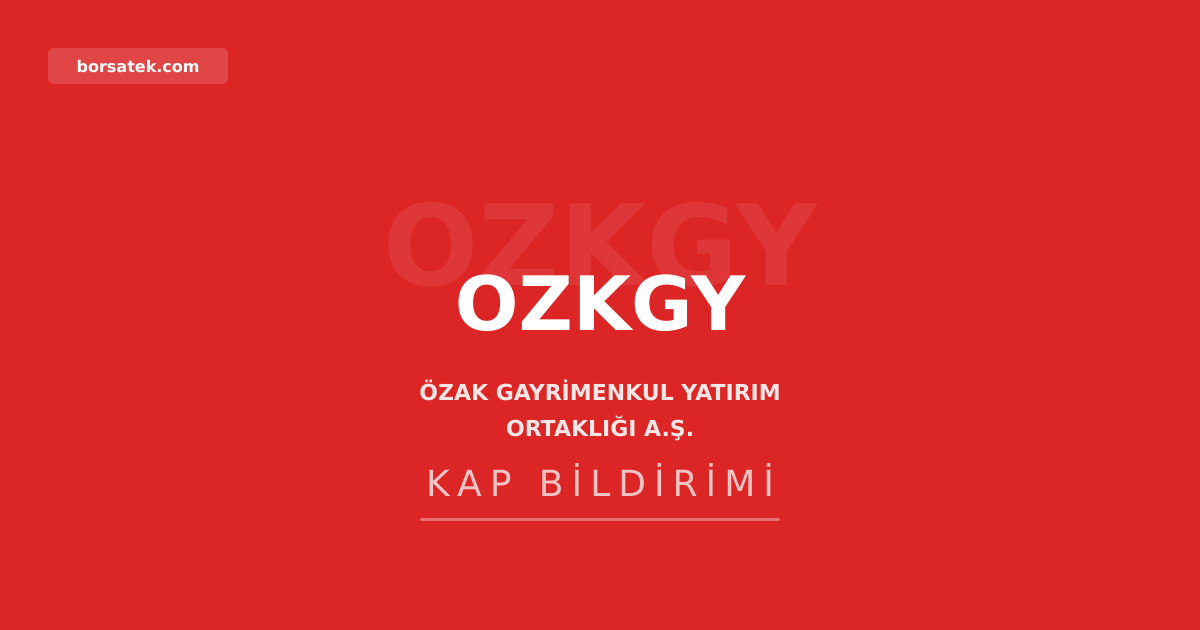 Özak GYO, Emlak Konut'un Kemerburgaz ihalesini kazanamadı Borsatek