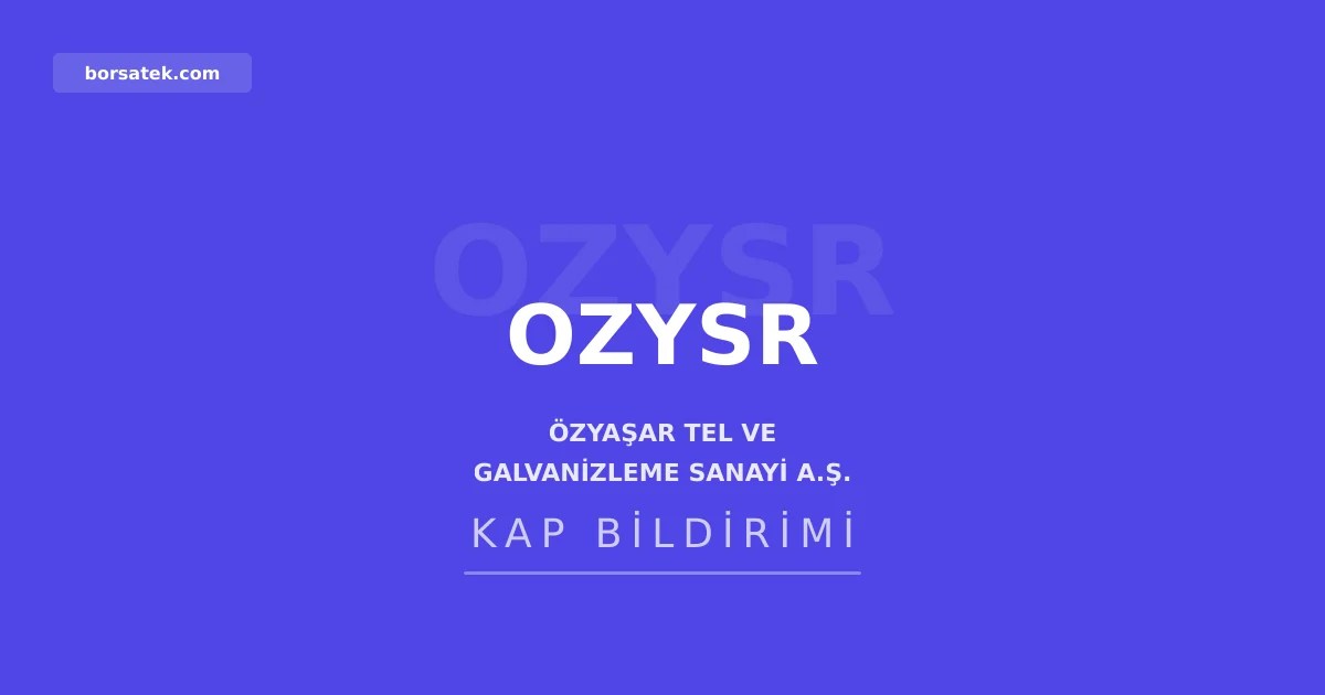 รzyaลar Tel'den 2026 yฤฑlฤฑ iรงin 5 milyon TL baฤฤฑล limiti kararฤฑ Borsatek