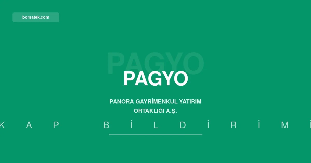 Kamuyu Aydınlatma Platformu'nda pay alım satım bildirimi Borsatek