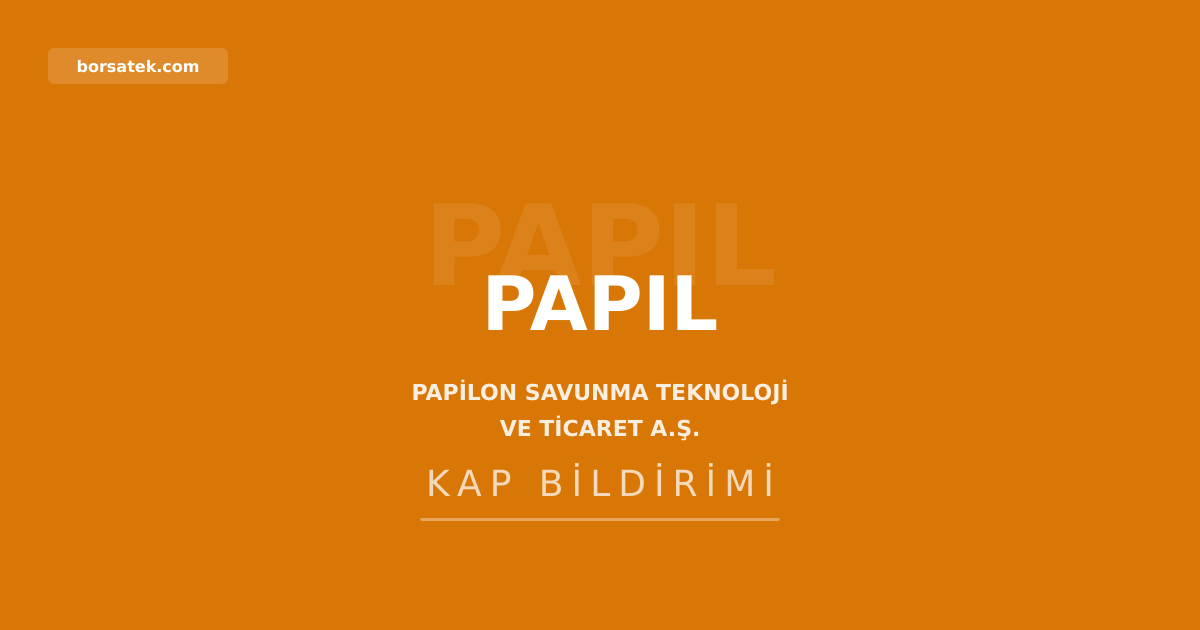 Papilon Savunma'da bağımsız yönetim kurulu üyesi istifa etti Borsatek