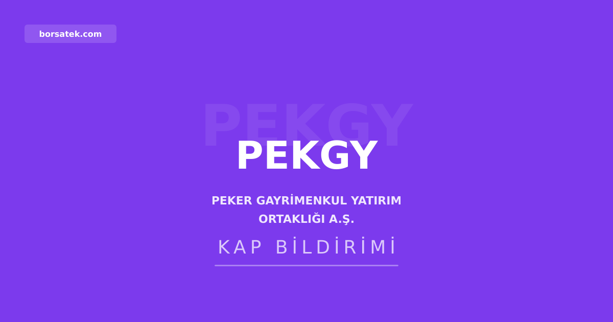 Peker Gayrimenkul, Tera Real Estate iรงin 31,2 milyon avro finansman saฤladฤฑ Borsatek