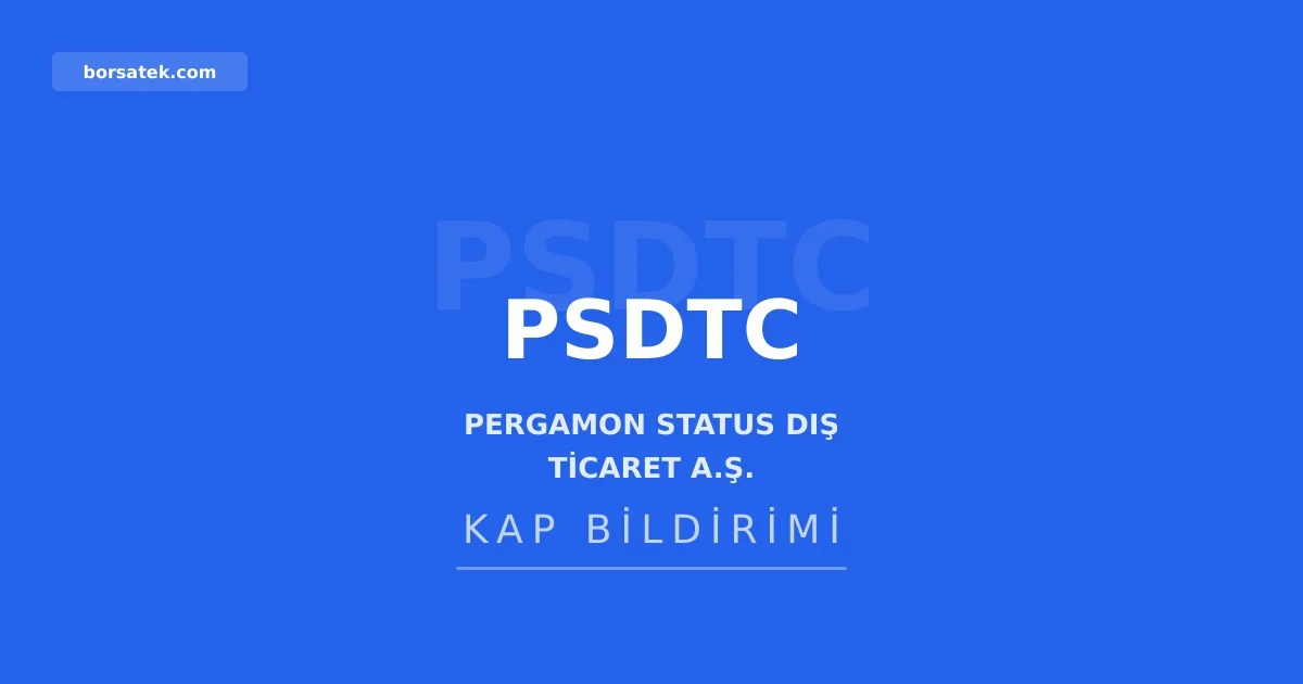 Pergamon Status'ta yönetim kurulu danışmanı görevinden ayrıldı Borsatek