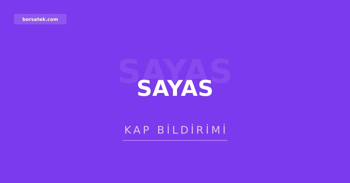 Say Yenilenebilir Enerji'nin hasฤฑlatฤฑ 1,58 milyar TL'ye yรผkseldi Borsatek