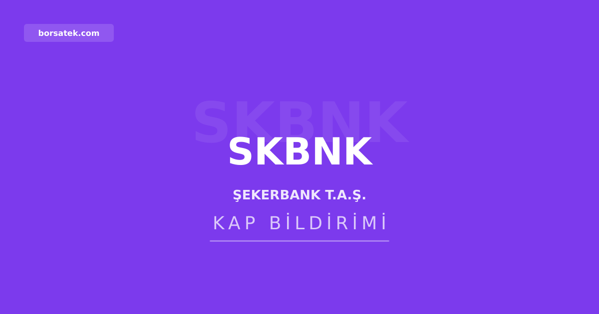 ลekerbank ve Sรผmer Varlฤฑk'tan pay sahiplerine temettรผ รถdemesi Borsatek