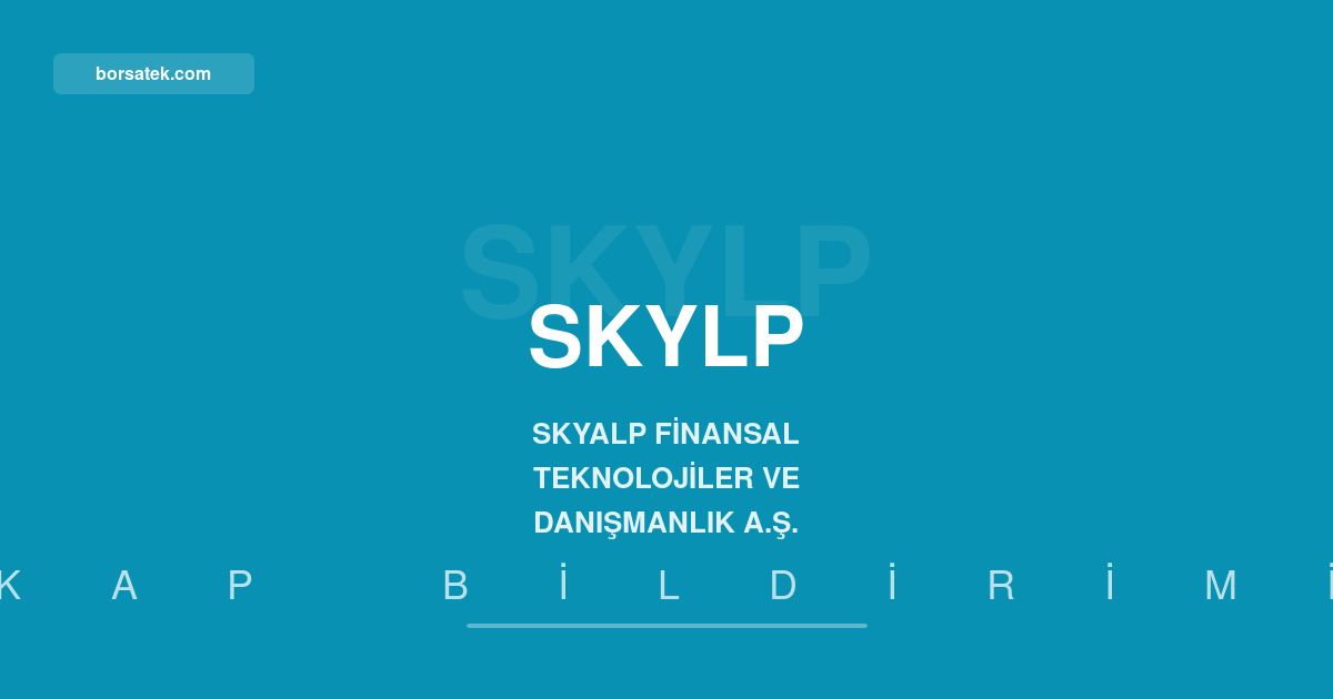Skyalp Finansal Teknolojiler, Borsa ฤฐstanbul sunucu ihalesini kazanamadฤฑ Borsatek