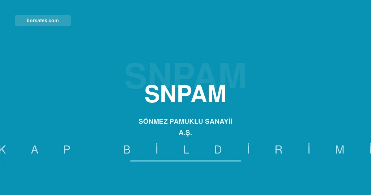 Sönmez Pamuklu 9 ayda 106 milyon TL net zarar yazdı Borsatek