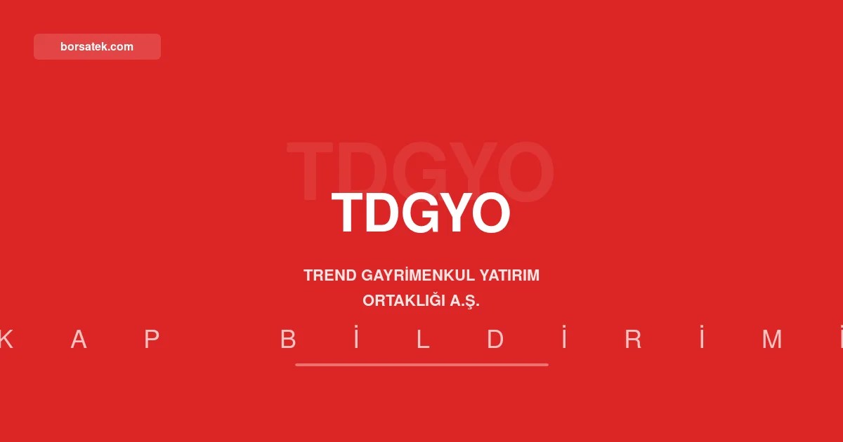 Trend GMYO'nun 138 milyon TL'lik sermaye artırımı talebi SPK tarafından reddedildi Borsatek
